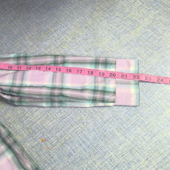 Eddie Bauer Pink Plaid Travex Shirt Long Sleeve Button Up Women's Large - Picture 8 of 8